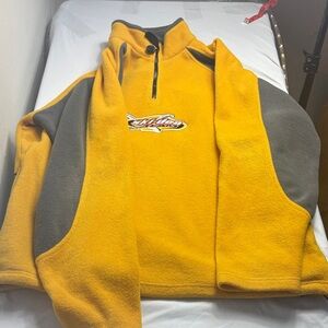 Ski doo team Yellow and Gray Men's Sweater fleece size L